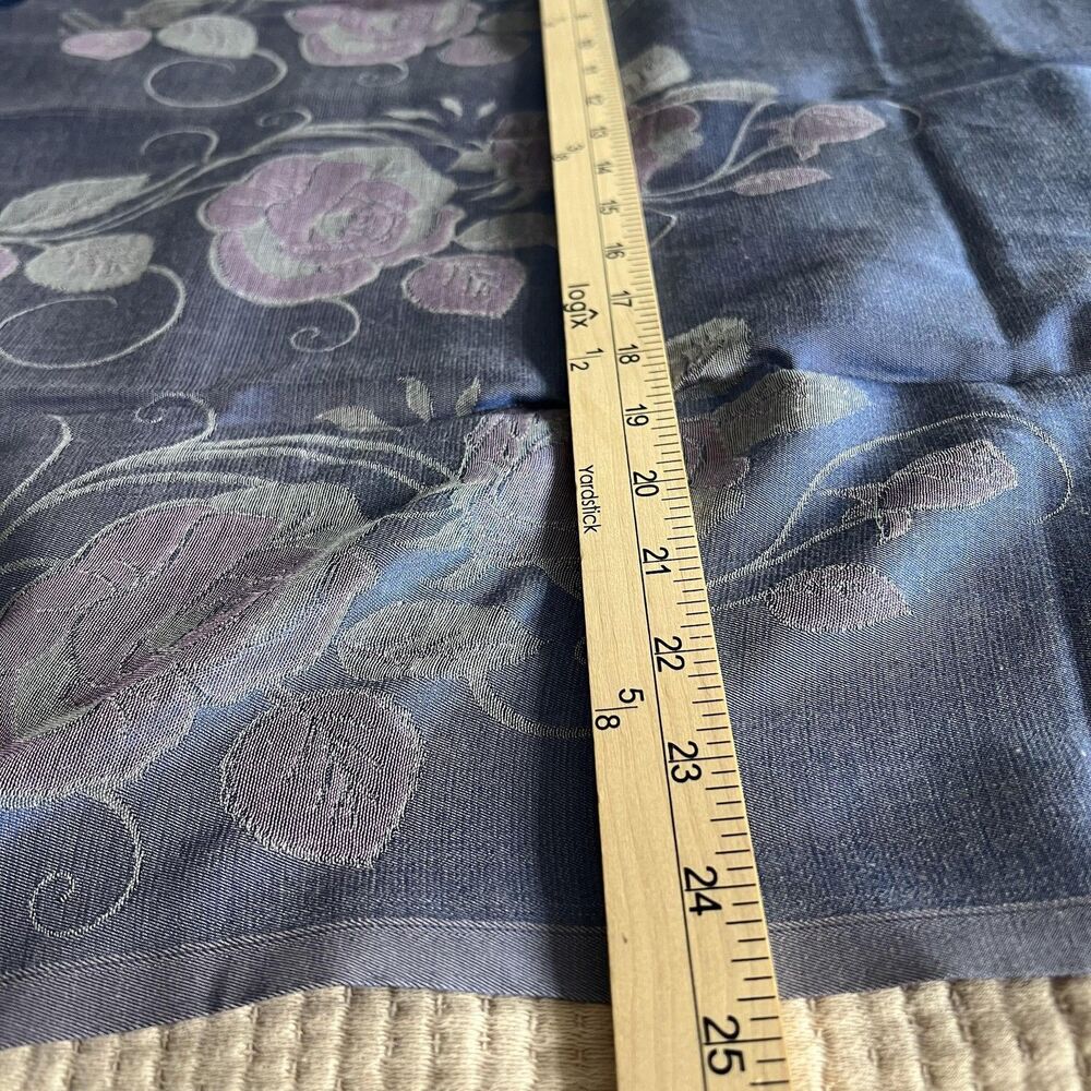 Ozsoy Aksesuar Scarf Womens Large Blue Purple Reversible Rose Floral‎ Wrap Shawl - Picture 6 of 9